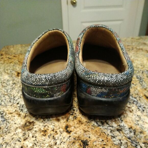 Alegria 'Kay 389' Multi Color Mules - Sz 6.5 US (37) Leather Butterfly Print - Picture 8 of 12